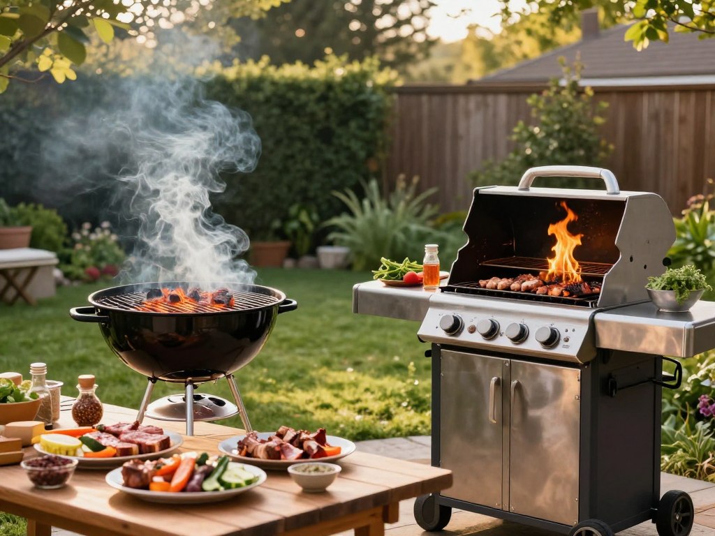 Holzkohle oder Gas Holzkohle oder Gas
