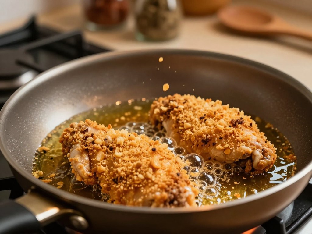 Panade löst sich beim Braten in der Bratpfanne