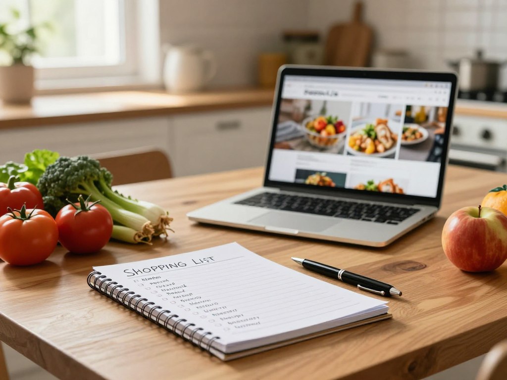 Einkaufsliste für Wochenspeiseplan