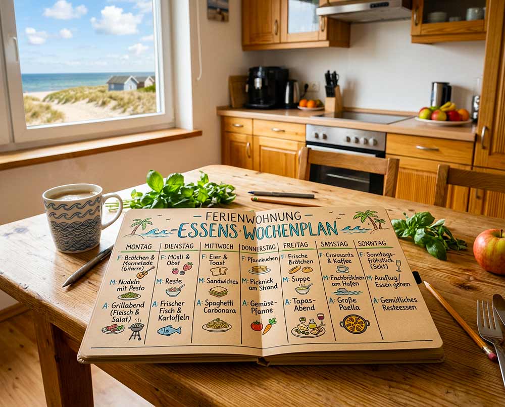 Der Essen Wochenplan für Abwechslung im Urlaub
