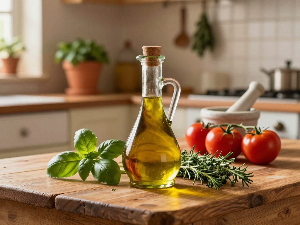 Olivenöl und frische Kräuter - die Basic Zutaten der alten italienischen Rezepte