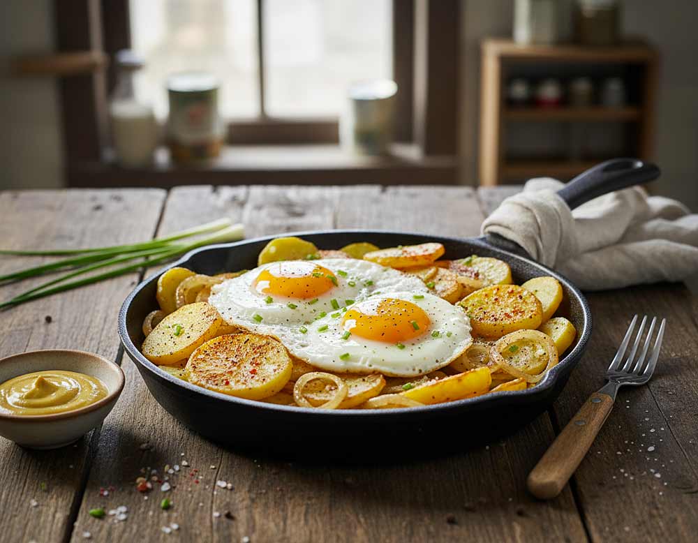Eier mit Kartoffeln
