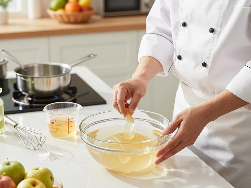 Gelatine vorbereiten und einweichen