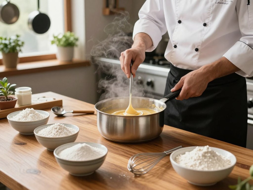 Verschiedene Stärke zum Binden von Saucen verwenden Verschiedene Stärke zum Binden von Saucen verwenden